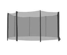 HOMCOM Red de Seguridad Pared Protectora Cama Elastica trampolín Redonda 6 Barras, diámetro ø 244 cm(6 Barras)