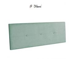 DHOME Cabecero de Polipiel o Tela AQUALINE Pro cabeceros Cabezal tapizado Cama Tela Verde Agua, 160cm (Camas 150/160)