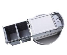 Hailo 3645121 basura Rondo 90.2/36, 48 L, cubo de basura Sistema esquina Armario con extensión completa a mano para el montaje a partir de 90 x 90 cm), color gris