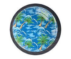 Tiradores de cajón de hojas de arce para tocador de armario, manija con tornillos, 4 unidades 3.5×2.8CM/1.38×1.10IN Multi06