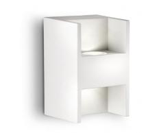 Philips Ledino Metric - Aplique de pared, LED, 2 bombillas incluidas, 2,5 W, luz blanca cálida, color blanco