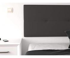 LA WEB DEL COLCHON - Cabecero tapizado Julie para Cama de 135 (145 x 55 cms) Gris Ceniza
