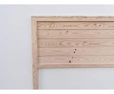 Muebles pejecar cabecero Modelo daimiel para Cama de 135 Fabricado en Madera Maciza de Pino insigni con Tablas horizontales en Crudo sin Pintar