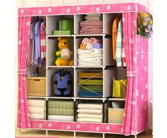 HYLR Armario Simple Grande Hogar Armario Plegable de Tela Armario Combinado