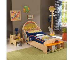KidKraft 86937 Cama Infantil Diseño Dinosaurios de Madera, Multicolor