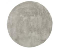 Pilepoil - Alfombra infantil, diseño de redonda , color gris D 140 cm - piel artificial - Fabricado en Francia