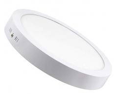 Lampara Plafon Superficie LED Redondo 18W. Color Blanco Frío (6500K). 1600 Lumenes. Driver incluido. A++