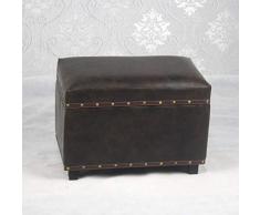 Stoool Ottoman Caja de Cama de Cofre de Almacenamiento de otomana de Tela Grande Tapa Acolchada de elevación de Gas, (W) 52cm (D) 32cm (H) 40cm marrón
