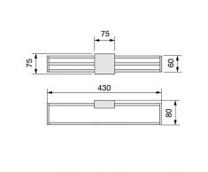 Emuca 7085525 - Perchero colgador lateral extraíble de armario para cinturones y corbatas