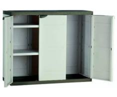 Plastiken M282965 - Armario de resina medio 3 puertas plastek 88 x 105 x 44 cm