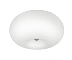 Eglo 86812 iluminación de techo - Lámpara (Dormitorio, Cocina, Salón, Níquel, Color blanco, E27, 120W, Corriente alterna)