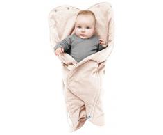Wallaboo Manta Para Bebé Fleur, Muy Práctica y Ultra Suave, 85 x 85 cm, Manta para Envolver, Bebé Recién Nacido Hasta 12 Meses, 100% Algodón Suave, Color: Crudo