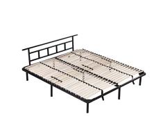 Cama de metal/somier + cabecero + 9 pies, metal, 160 x 200