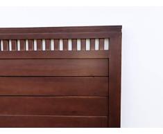 muebles pejecar cabecero Modelo Bora para Cama de 180 Fabricado en Madera Maciza de Pino insigni Acabado en Nogal