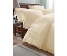 Broderie Balmoral Bordado Juego de Funda nórdica, Crema, Super King