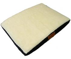 Ellie-Bo Carcasa Perro Cama de Repuesto con Ante sintético y Piel de Cordero Topping, 117 x 75 cm, 2 x -Large, Negro