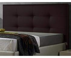 ED Cabecero Cama tapizado Polipiel Mod. Texas Todas Las Medidas y Colores (Marron wengue, 135 * 70)