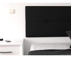 LA WEB DEL COLCHON - Cabecero tapizado Julie para Cama de 135 (145 x 55 cms) Negro