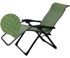 Cama Abatible Vertical, Tumbona, Las Sillas De Cubierta Silla Plegable Acampan Al Aire Libre, Rattan Tumbona (Color : Green)