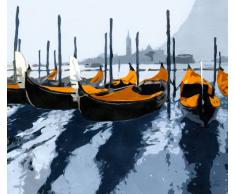 Cabecera de cama Gondoles à Venise Orange 160*140 cm