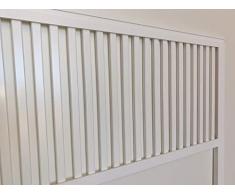 Muebles pejecar cabecero Modelo daimiel para Cama de 150 con largueros Verticales Fabricado en Madera Maciza de Pino insigni Acabado en Blanco Satinado