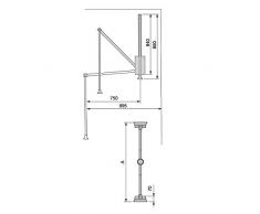 Emuca 7086211 - Barra colgador abatible/perchero basculante para armario, anchura regulable 600-830mm, acabado cromado