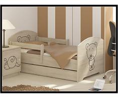 PRECIOSA CAMA INFANTIL hogartrend CON GRABADO MODELO OSITO (sin color)