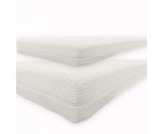 Dibapur Cashmere SET XXL - Colchón de espuma fría (9 zonas, ortopédico, altura de núcleo 18 cm, altura de capa viscoelástica 6 cm, altura total 26 cm)