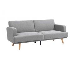 Astan Hogar Sofá Cama 3 Plazas, Tapizado Tela. Modelo Axel AH-AR40600GR, Gris,