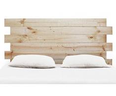 SERMAHOME Cabecero para Camas PALETS Codes Cabeceros de Madera de Pino Natural. (144 x 45, Crudo Natural)