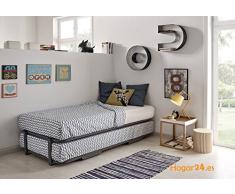 HOGAR24 - Cama Nido METÁLICA90X180 Reforzada 6 Patas