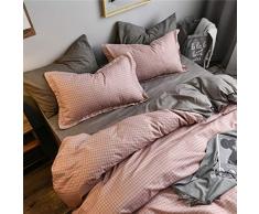 Fansu Juego de Ropa de Cama 4 Piezas Microfibra Juego de Fundas de Edredón Incluye 1 Funda Nórdica y 1 Sábana encimera 2 Funda de Almohada (Cama 150/160-220x240cm,Albaricoque)