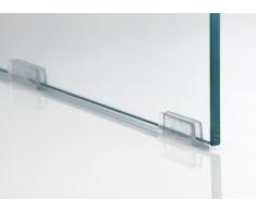 Haku Möbel 87391 Mesa Auxiliar DM/Vidrio Templado Blanco 48 x 55 x 45 cm