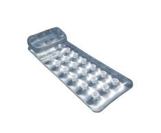 Intex 58894EU - Colchoneta hinchable color plata con 18 posavasos y almohada, 188 x 71 cm