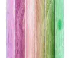 Cabecero Cama PVC Textura Madera Arcoiris 115x60cm | Disponible en Varias Medidas | Cabecero Ligero, Elegante, Resistente y Económico