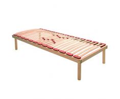 RM somier ortopédico Fijo de láminas de madera de haya con Amortiguadores PURO y reguladores de rigidez dorsal 85_x_190_cm
