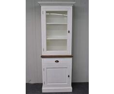 Nijwie Furniture - Armario de Madera de Teca cepillada, Estilo rústico, Color Blanco