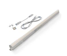 Briloner Leuchten – Luminaria LED empotrable, 57,3 cm, 8 W, 800 lúmenes, lámpara empotrable para cocina, para debajo de armario, barra de luz, color blanco