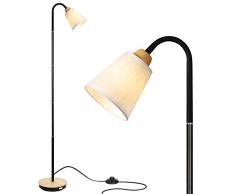 Lámpara de Pie, Luz de Lectura Moderna con Cuello de Cisne Flexible para Sala de Estar, Dormitorio, Oficina - Blanco (sin Bombilla)