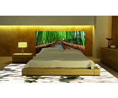 Cabecero Cama PVC Camino Bambú | Varias Medidas 100x90cm | Fácil colocación | Decoración Habitación | Motivos paisajísticos | Naturaleza | Urbes Diseño Profesional