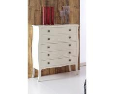 COMODA DE MADERA MODELO 7001 (Blanco)
