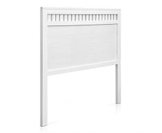 SERMAHOME Cabeceros para Camas 134 y 140 cm, Bora Cabecero de Madera de Pino Color Blanco