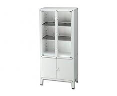 Con bisagras puertas en vitrina de vidrio templado VALOR 4 1 pieza.