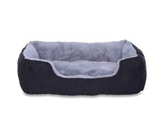 Dibea Cama Perros Cojín Perros Cesta Perros con Cojín Tamaño M Gris/Negro 1 Unidad 650 g
