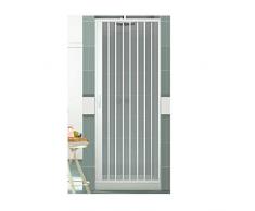 PUERTA DE LA DUCHA MAMPARA DE DUCHA EN PVC UNA HOJA PLEGABLE APERTURA LATERAL - ANCHO 70 CM, ALTURA 185 CM, BLANCO