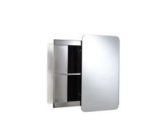 Croydex Medway Puerta Corredera Armario, Acero Inoxidable, Plata, 500 x 380 x 110 mm