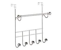 Premier Housewares - Colgador De Puerta Reversible Con Cinco Ganchos