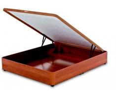 Canape abatible FLEX con patas y accionamiento de ruedas (135x190, Cerezo)