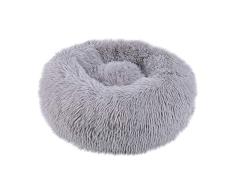 Wanshop A Cama de Felpa para Perros y Gatos, Cama para Perros súper Suave, Redonda, cálida, Ovalada, para Gatos, Perros, Gatos, Perros, Cama de Cachorro, sofá