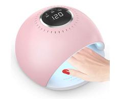 Laluztop Lámpara LED UV Uñas 84W Secador de Uñas Profesional LED UV Gel Curado Máquina con 42 Lámparas de Secado Rápido, Sensor Automático, Temporizador 30s/60s/120s para Todos Gel